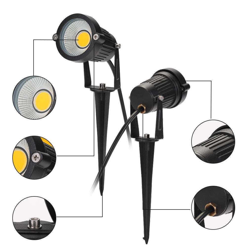 BLOOMWIN 4pcs LED Garden Lighting IP65 – Warm White