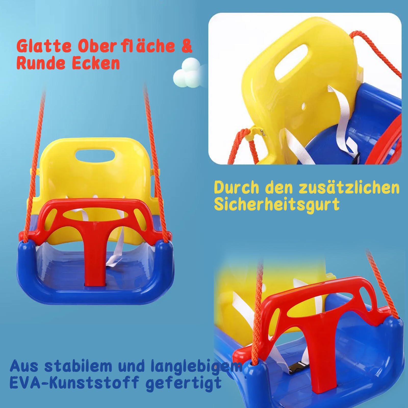 Kegoupdys 3-in-1 Swing for Babies and Children