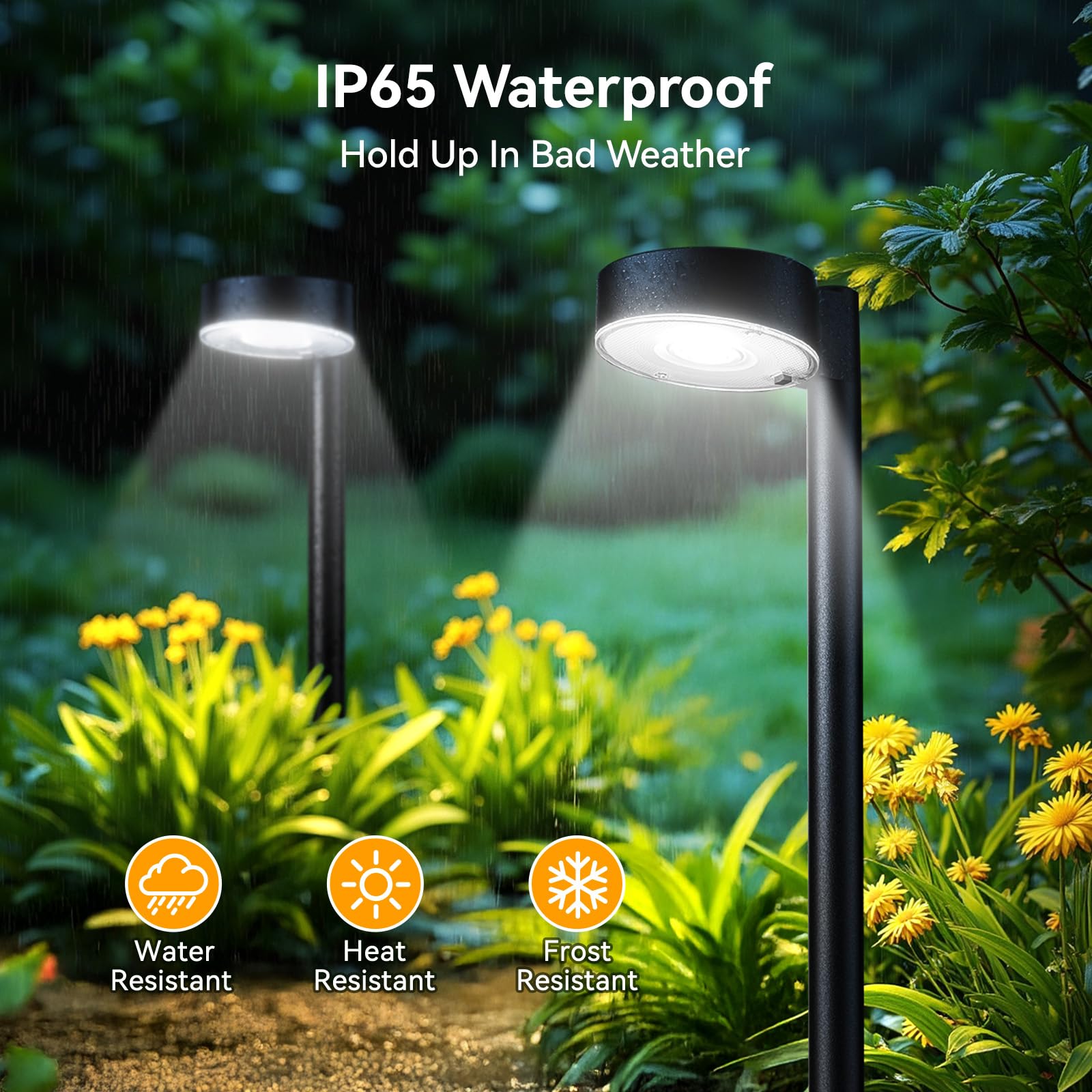 BUCASA Solar Garden Lights – Solar-Powered Outdoor Lighting