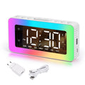 Digital Alarm Clock RGB Color Dual Alarm USB Charging Snooze Extra Loud – Black