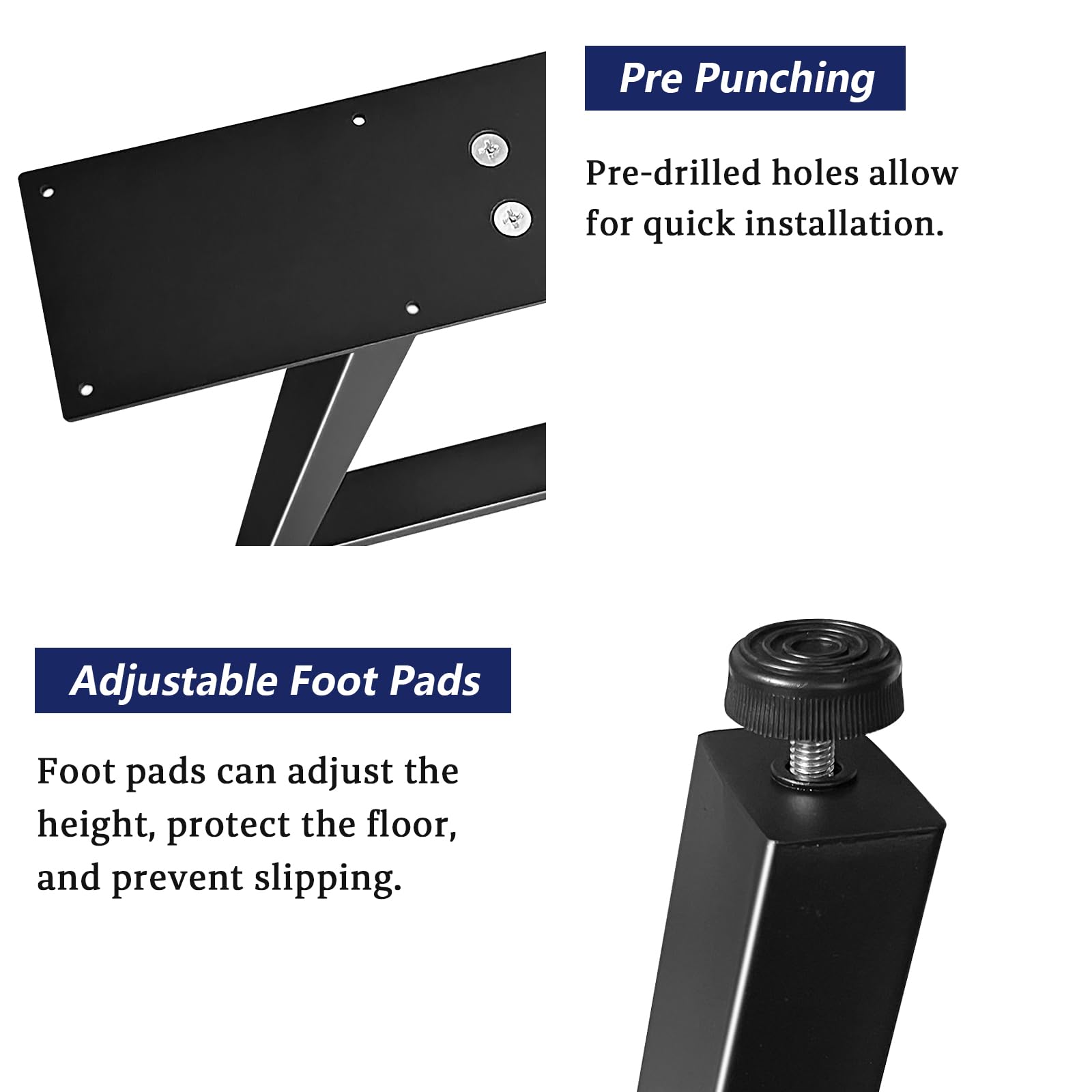 Metal table legs 70 cm