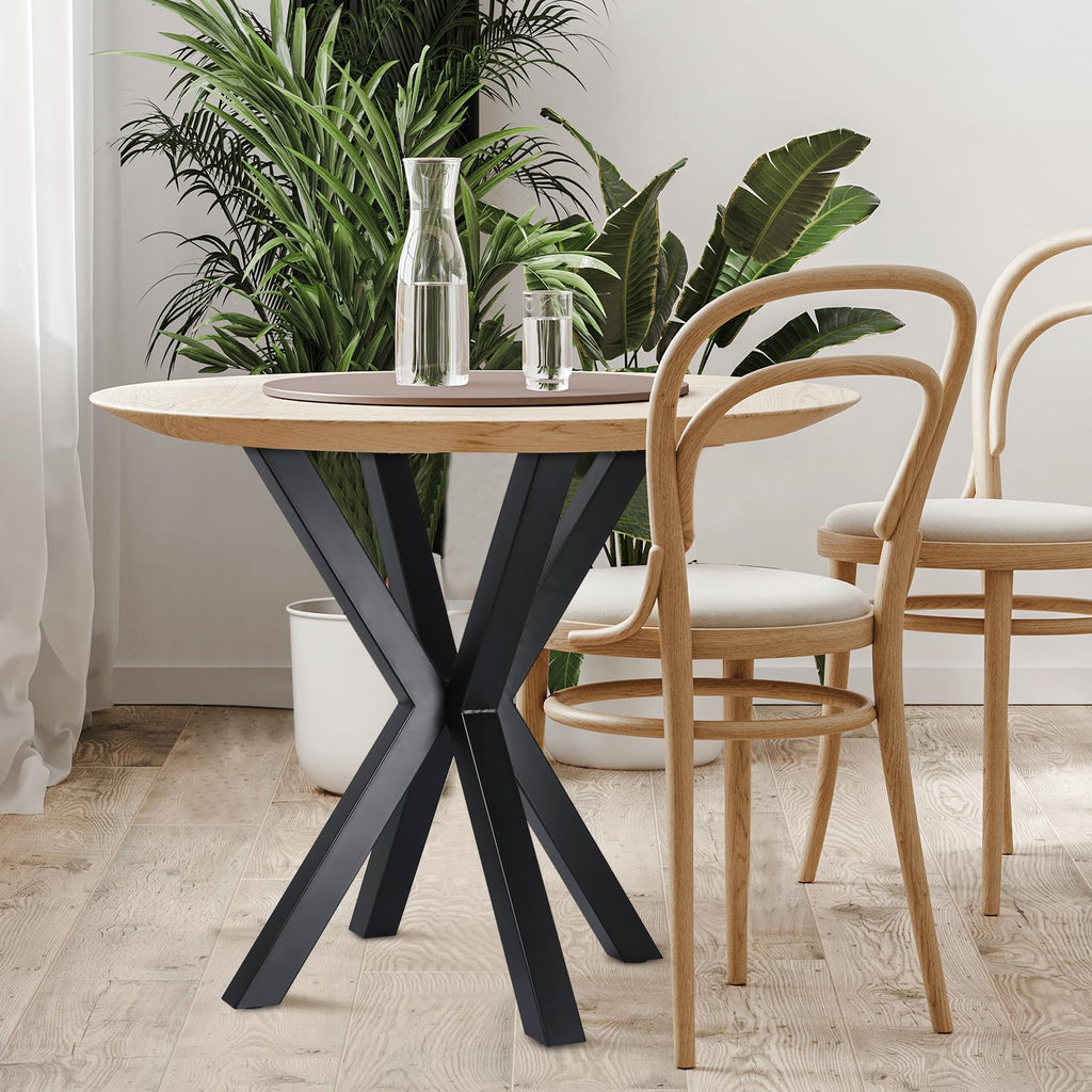 Homtone Metal Table Legs 71cm – 2 Pieces, Cross Shape