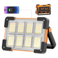 OHAYORI LED Rechargeable Floodlight 6000lm – 4 Modes, Solar+USB, PowerBank, 144 LEDs