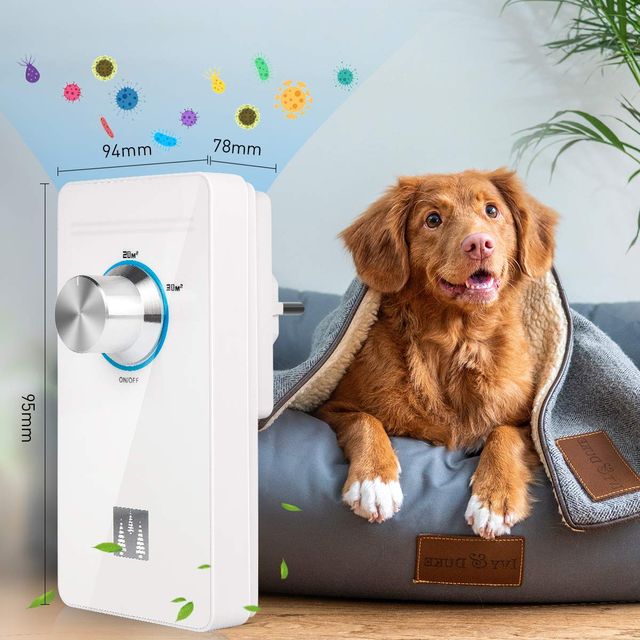Ozone air purifier odor eliminator for rooms - silver