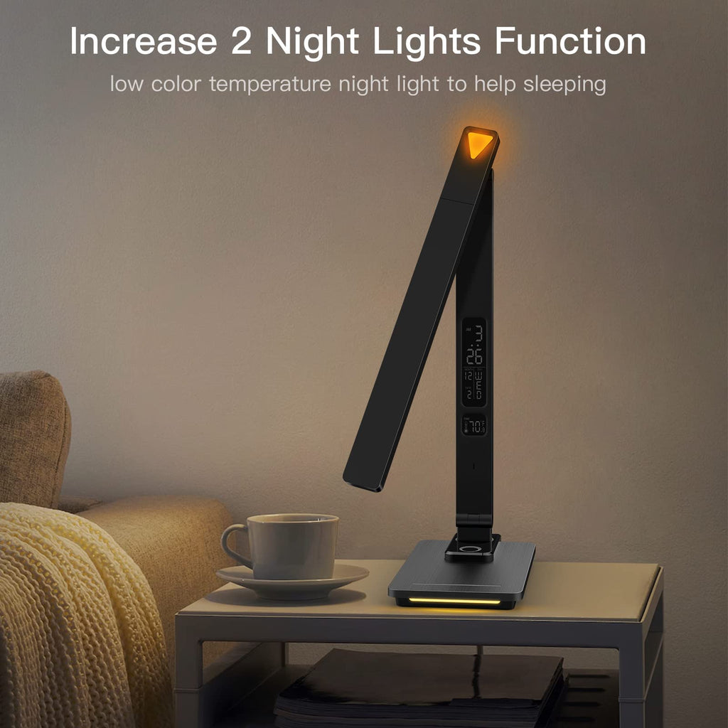 Dimmable LED Desk Lamp with Wireless Charging – Touch Control