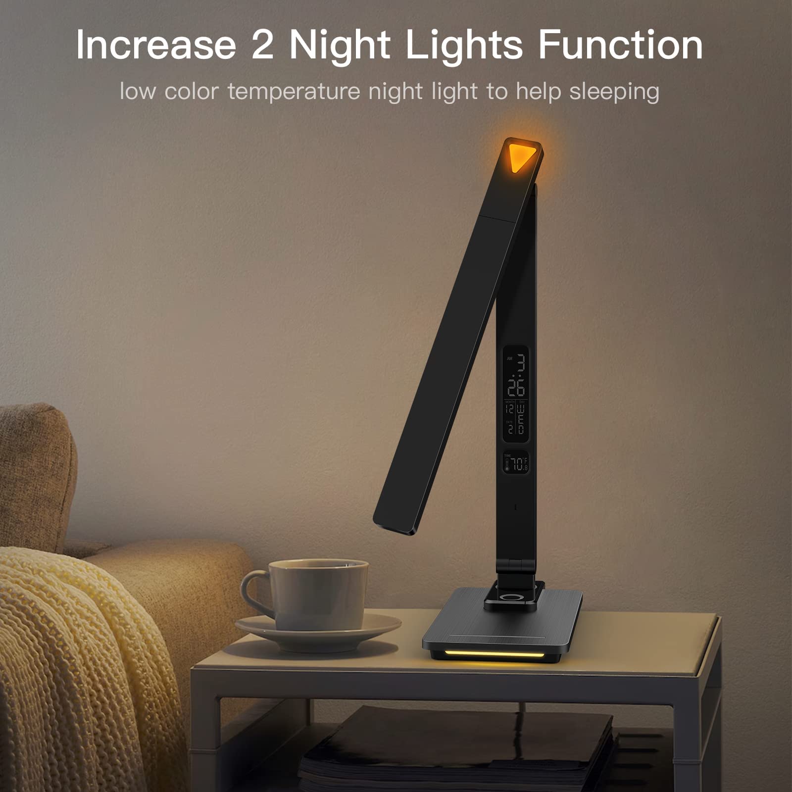 Dimmable LED Desk Lamp with Wireless Charging – Touch Control