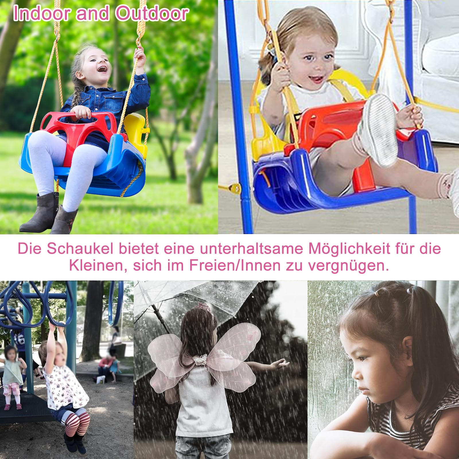 Kegoupdys 3-in-1 Swing for Babies and Children