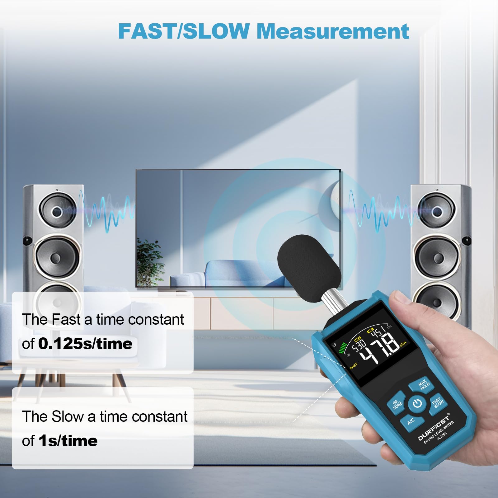 DURFICST Sound Level Meter - With color LCD display