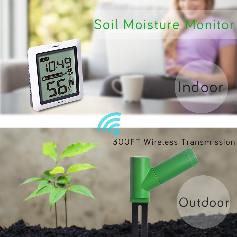 ECOWITT Soil Moisture Meter with Digital LCD Display for Indoor/Outdoor Use