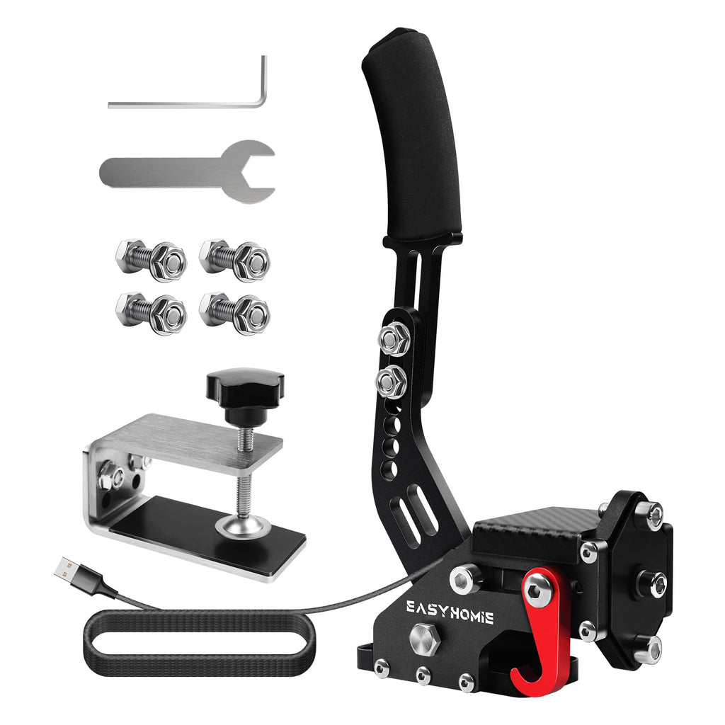 USB Hamulec Ręczny do Symulatorów Wyścigowych PC – Wysoka Precyzja, Logitech G27/G29/T300/Fanatec, Czarny