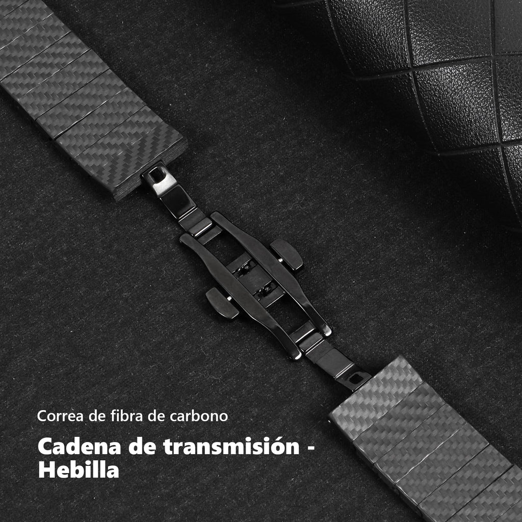 22mm Carbon Fiber Strap – Huawei / Samsung / Amazfit, Black