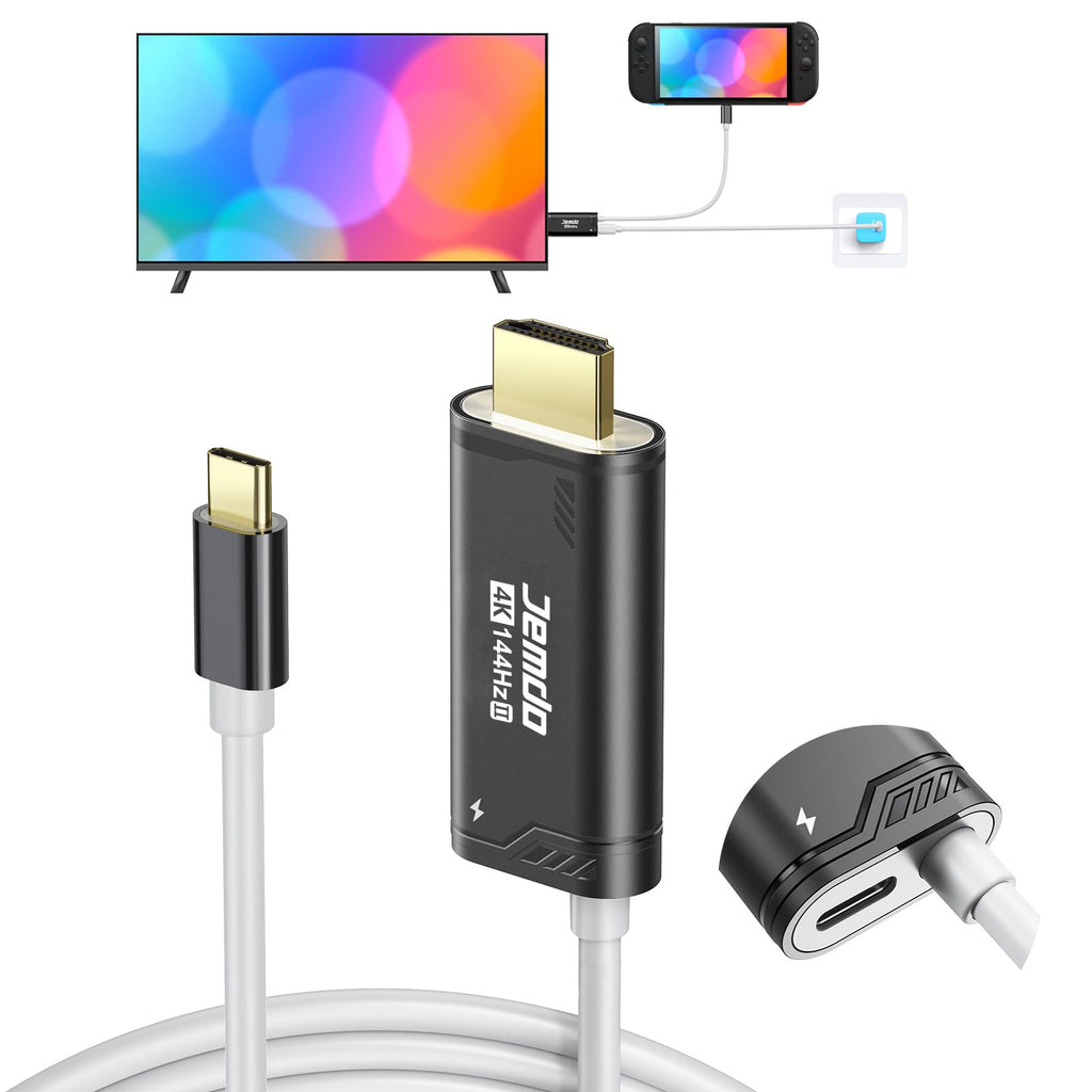 JEMDO 4K 144Hz USB-C to HDMI 2.1 Adapter Cable 2m – Black