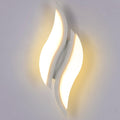 Indoor LED Wall Lights with Acrylic Shade - 12W Black Leaf-shaped Lamp, Warm Light