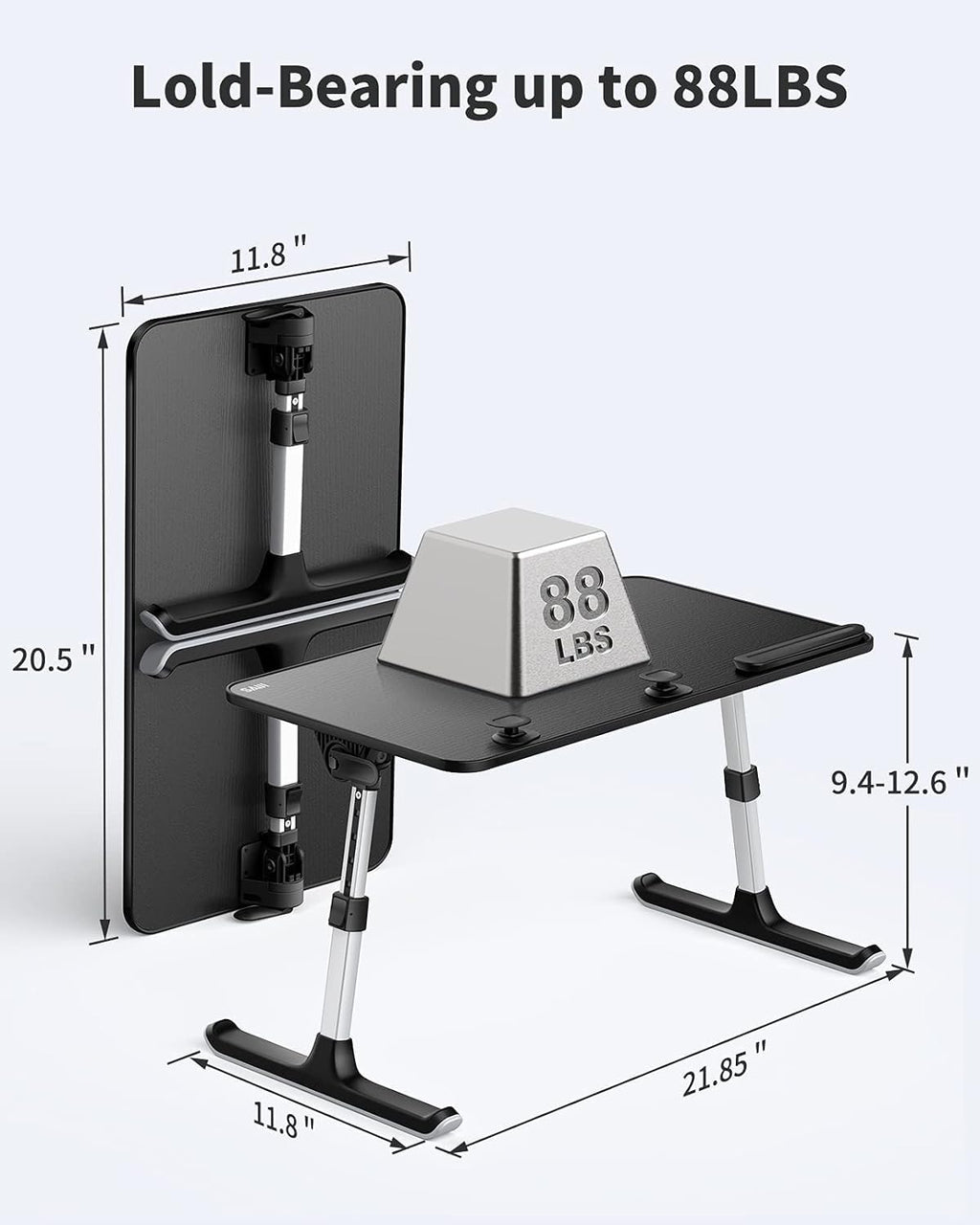SAIJI Bed Laptop Desk - Height & Angle Adjustable, Foldable