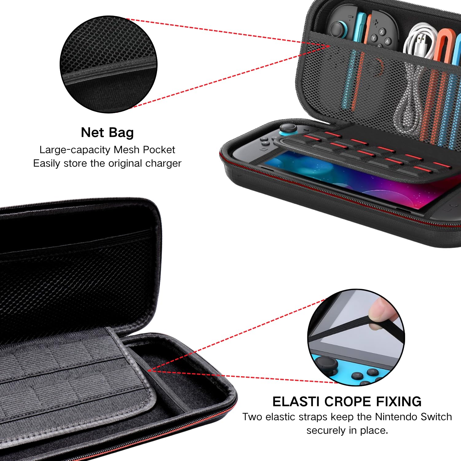 Nintendo Switch 2 Case with 10 Game Card Slots – Portable Travel Bag