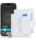 HEUXGIR Smart Roller Shutter Switch 2-Pack Smart Blind Control Compatible with Alexa/Google – 86mm