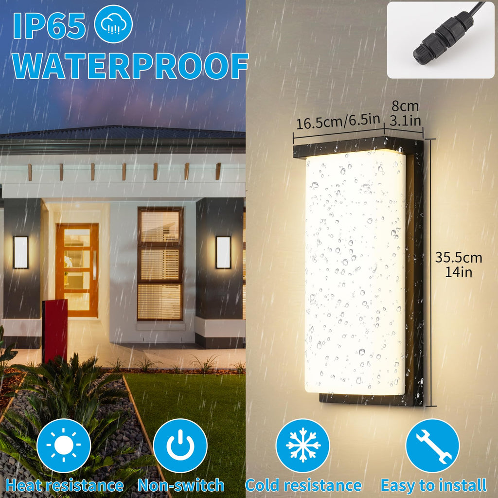 32W LED Wall Lamp IP65 – Aluminum, Warm White 3000K, Outdoor/Indoor