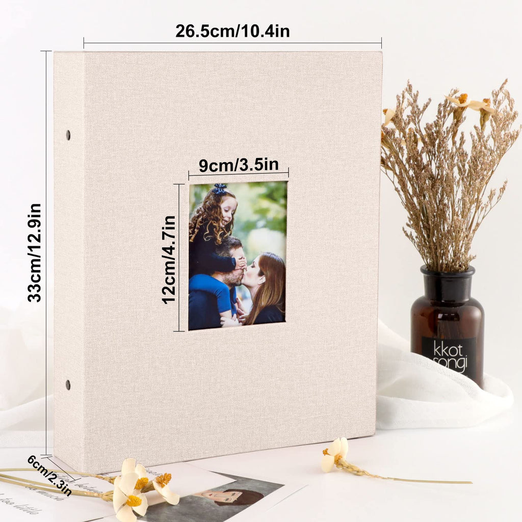 Lanpn 10x15 400-Photo Album – Linen, Portrait Format, Beige (Copy)