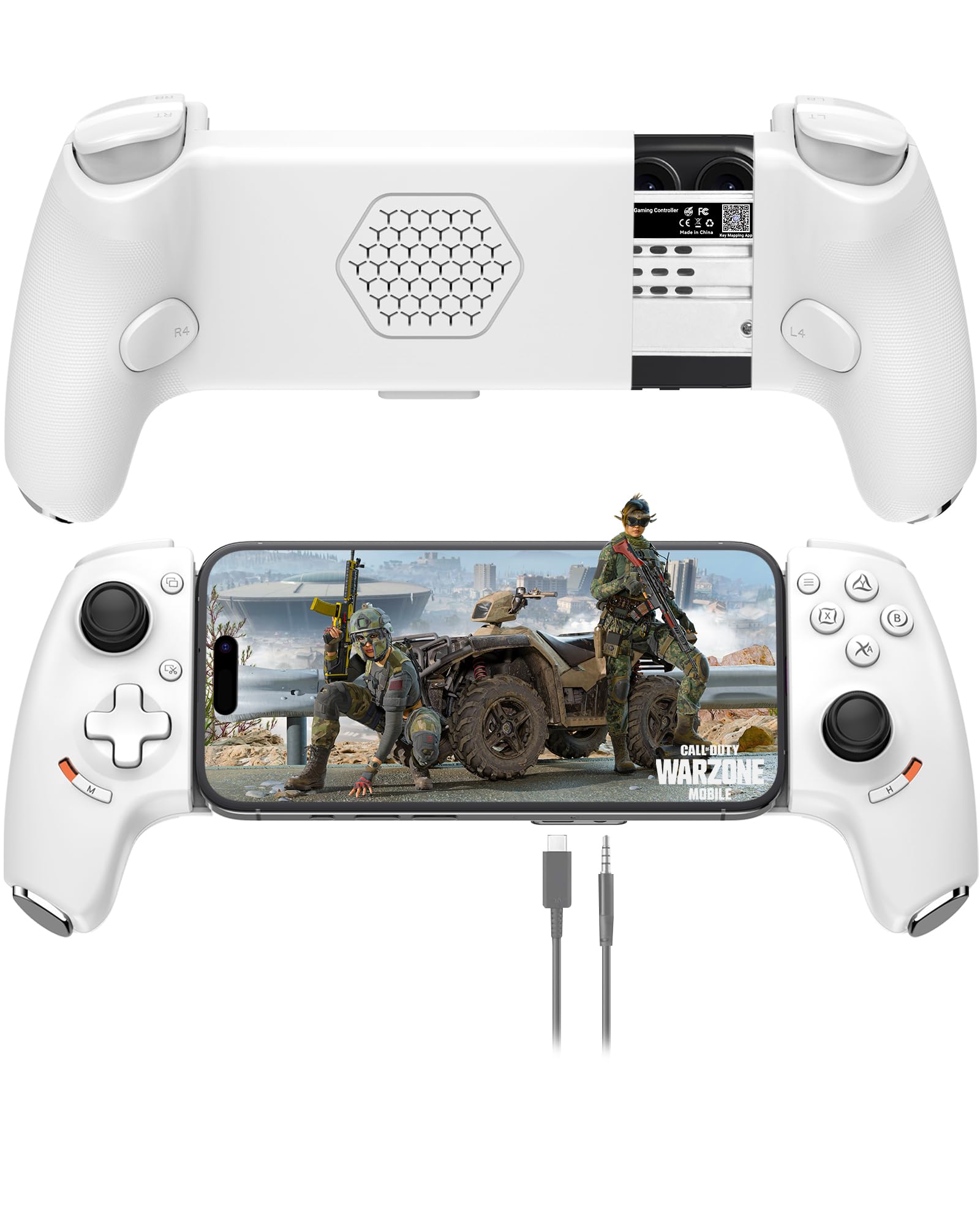 Mobile Game Controller for Android iPhone USB-C – Black